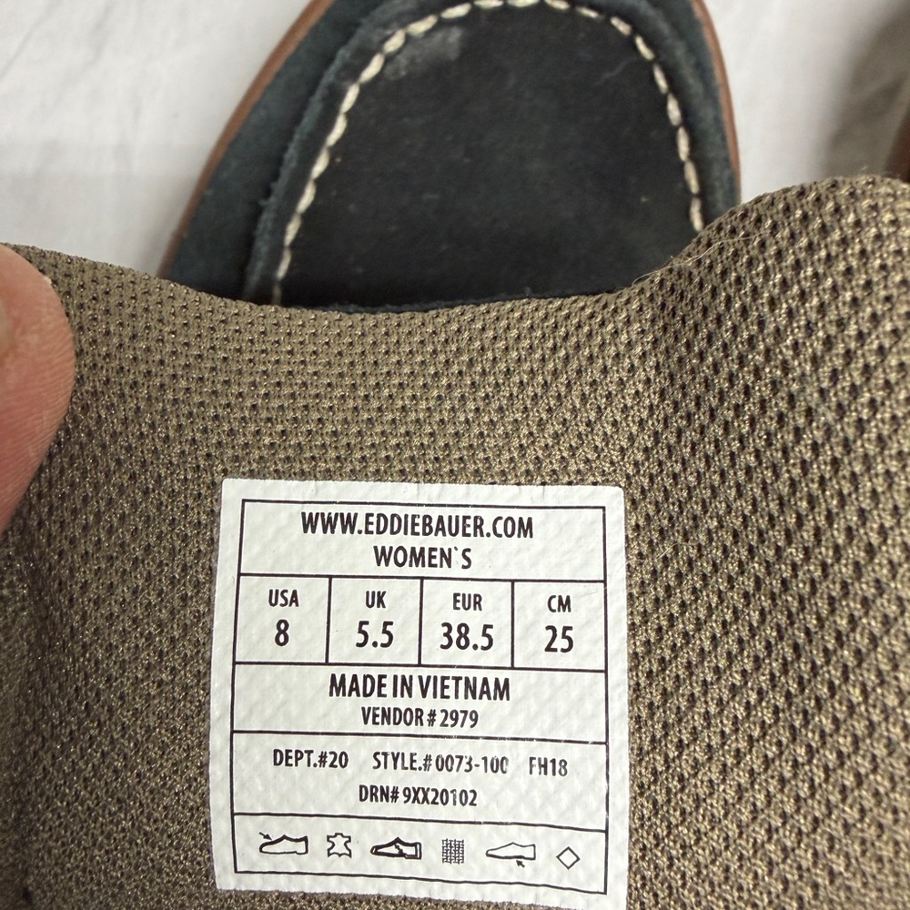Eddie Bauer Dark Gray and Brown Women's Moccasins